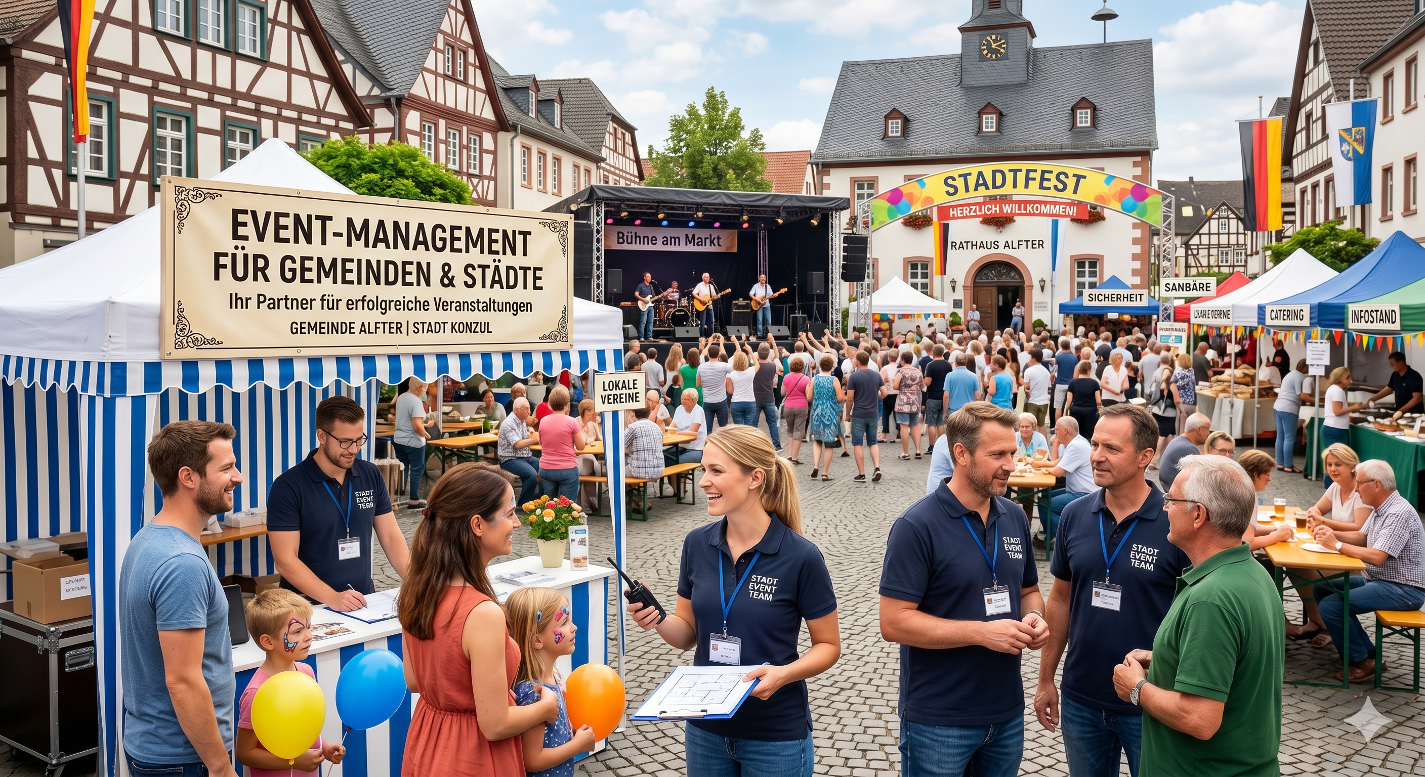 Stadtfest mit Bürgerinnen und Bürgern – Event-Management für Gemeinden
