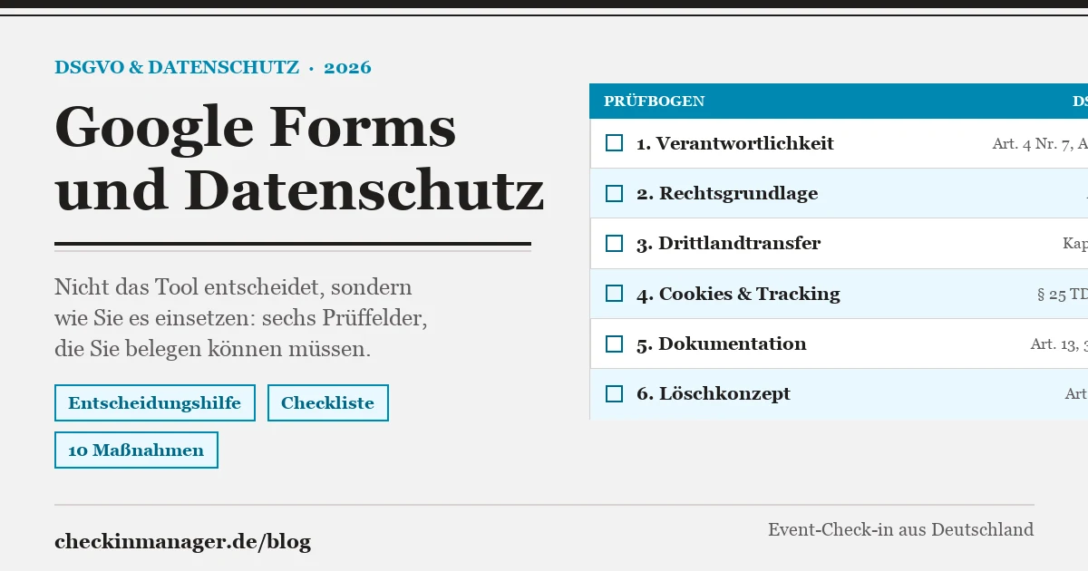 Google Forms und Datenschutz: Was die DSGVO wirklich verlangt